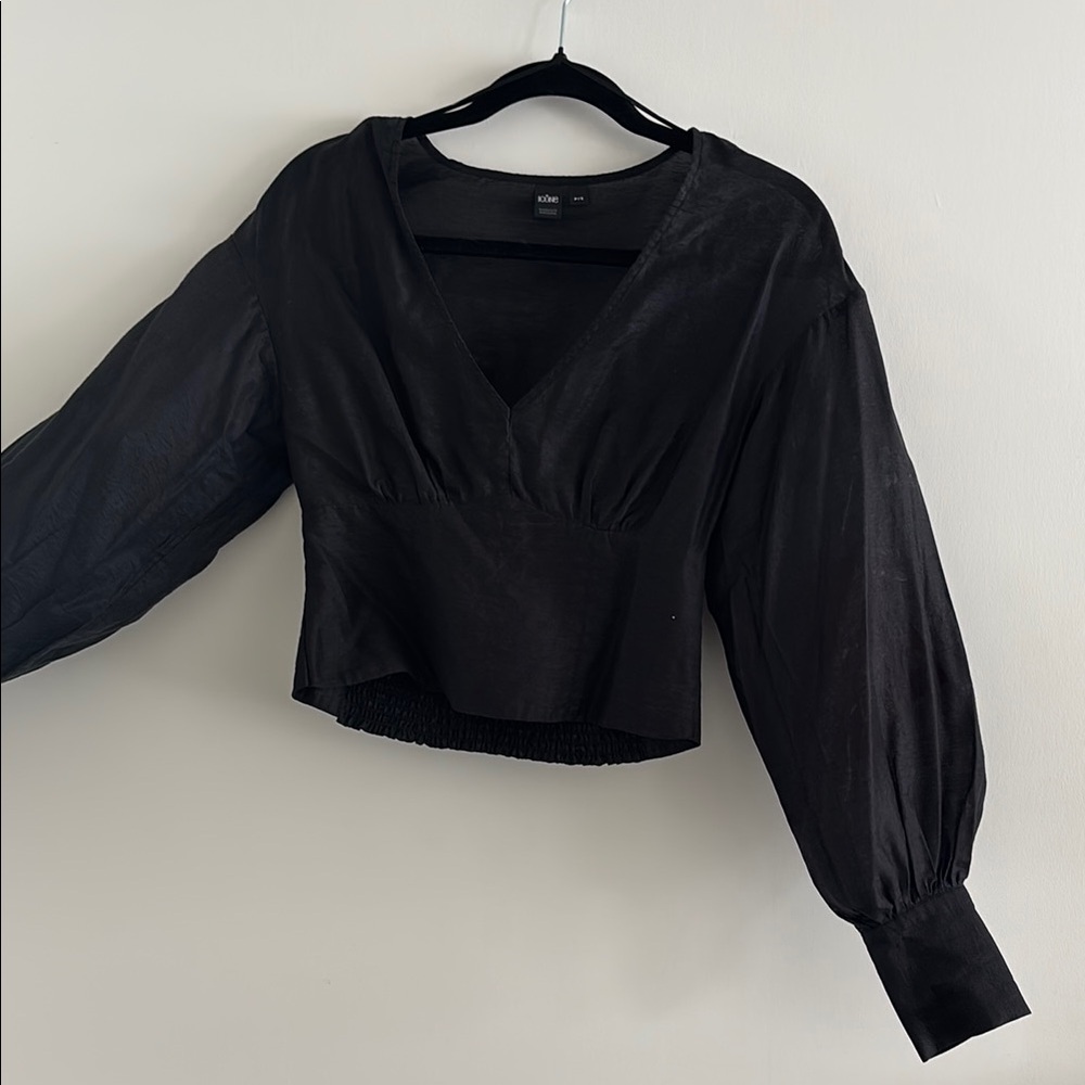 Icône Black Gothic Puff Sleeve Top